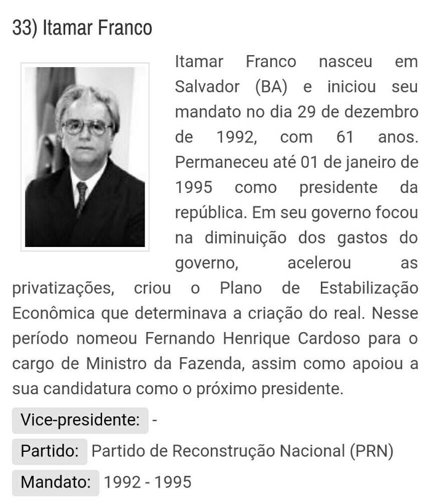 Presidentes Do Brasil Flashcards