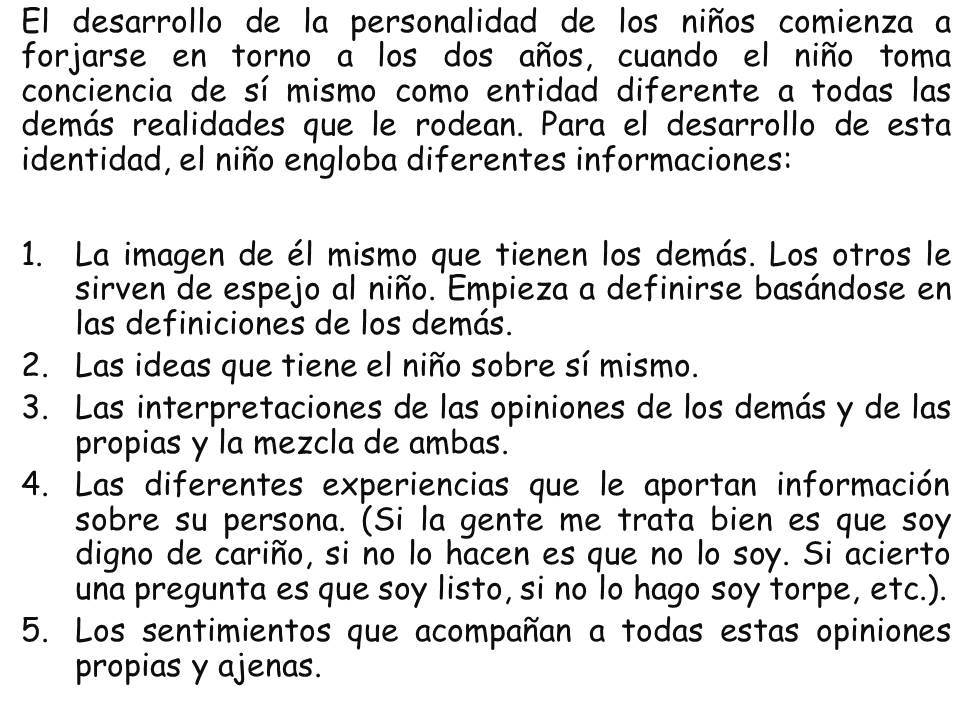 Desarrollo de la Personalidad y Conducta Infantil de los Niños Mind Map