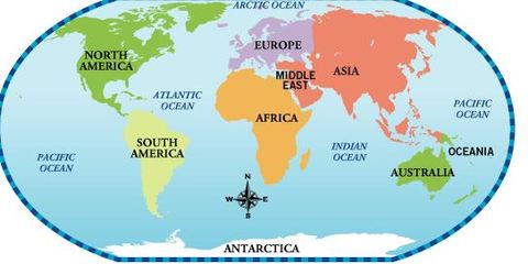 Continents | Flashcards