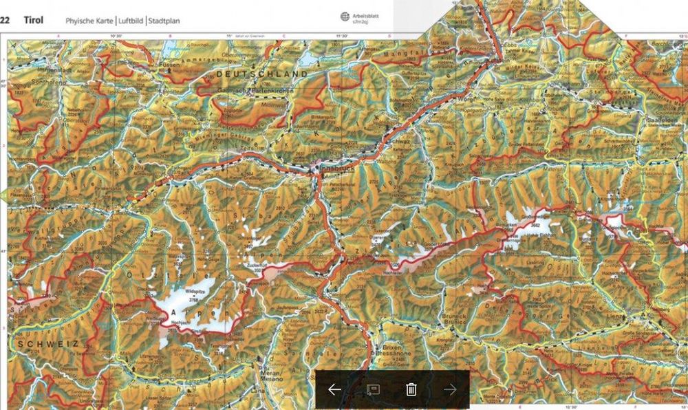 Nordtirol Karte : Landkarte Tirol : I tillegg finner du luftfartshindre