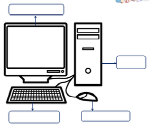 partes de la computadora para colorear