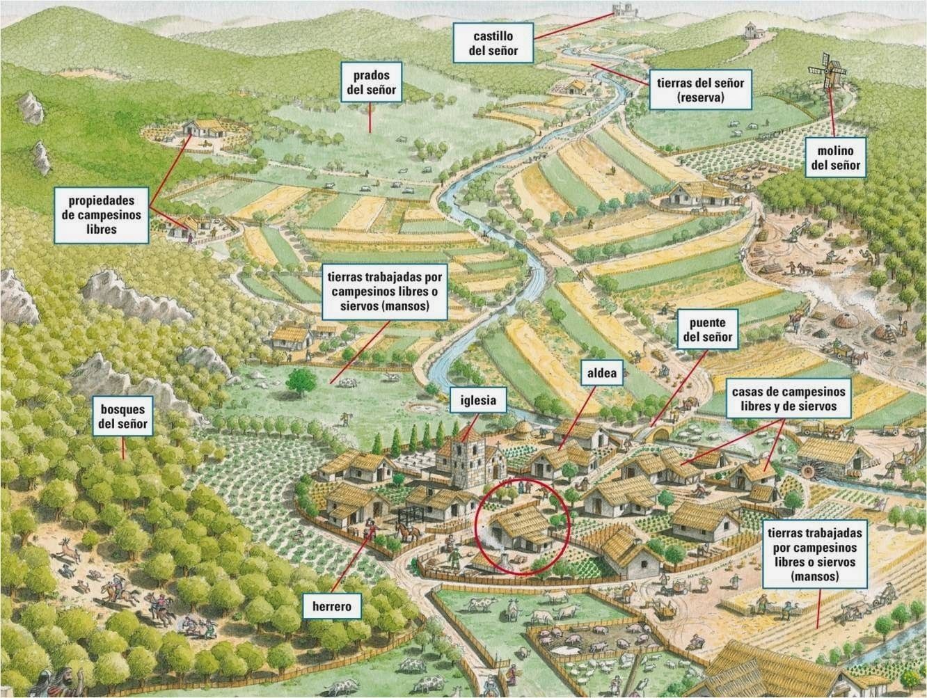 mapa del feudalismo en la edad media