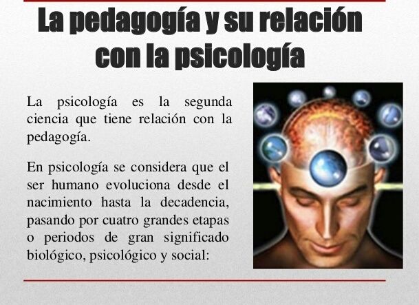 Relación de la Pedagogía, Biologia y la Psicologia