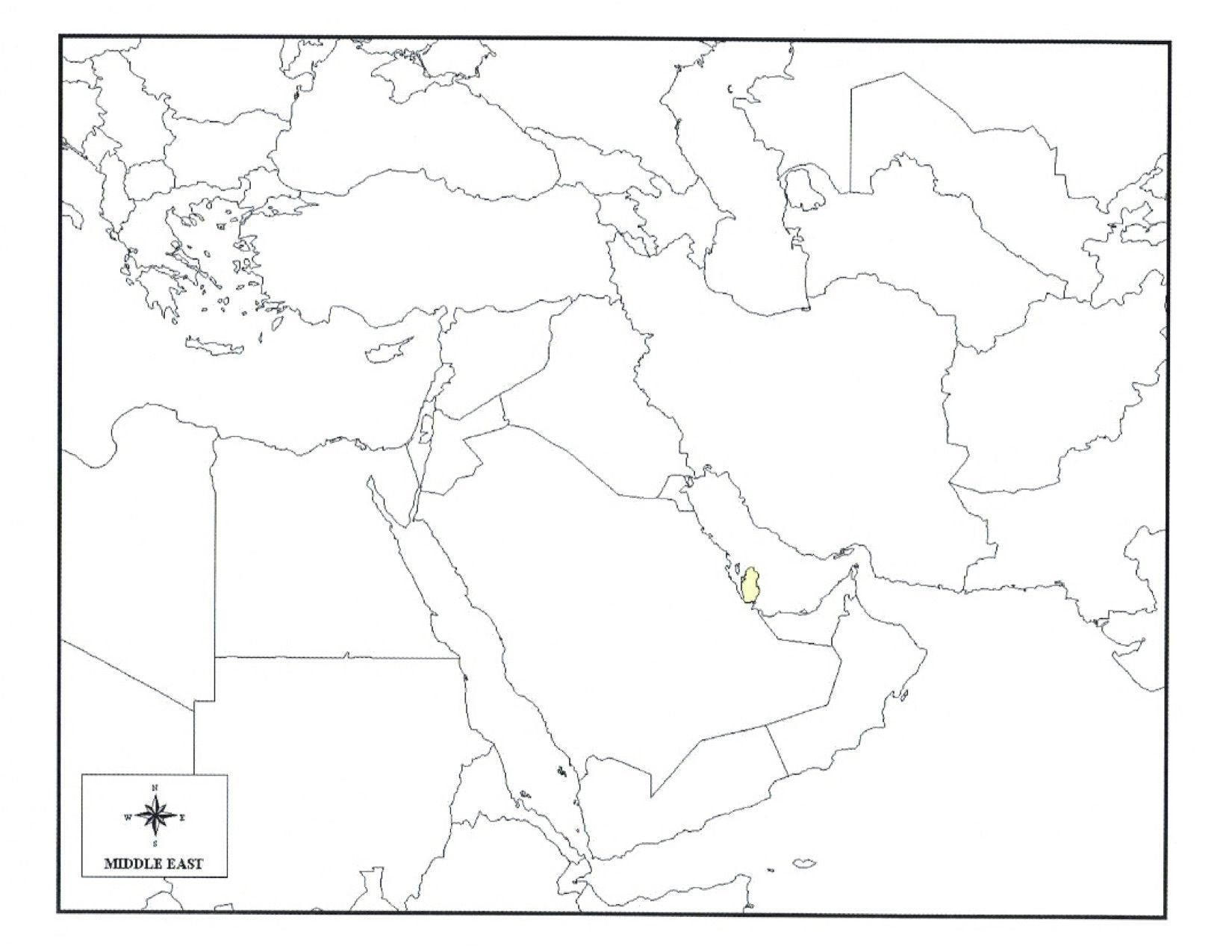 Middle East and Western Asia Map Quiz | Flashcards