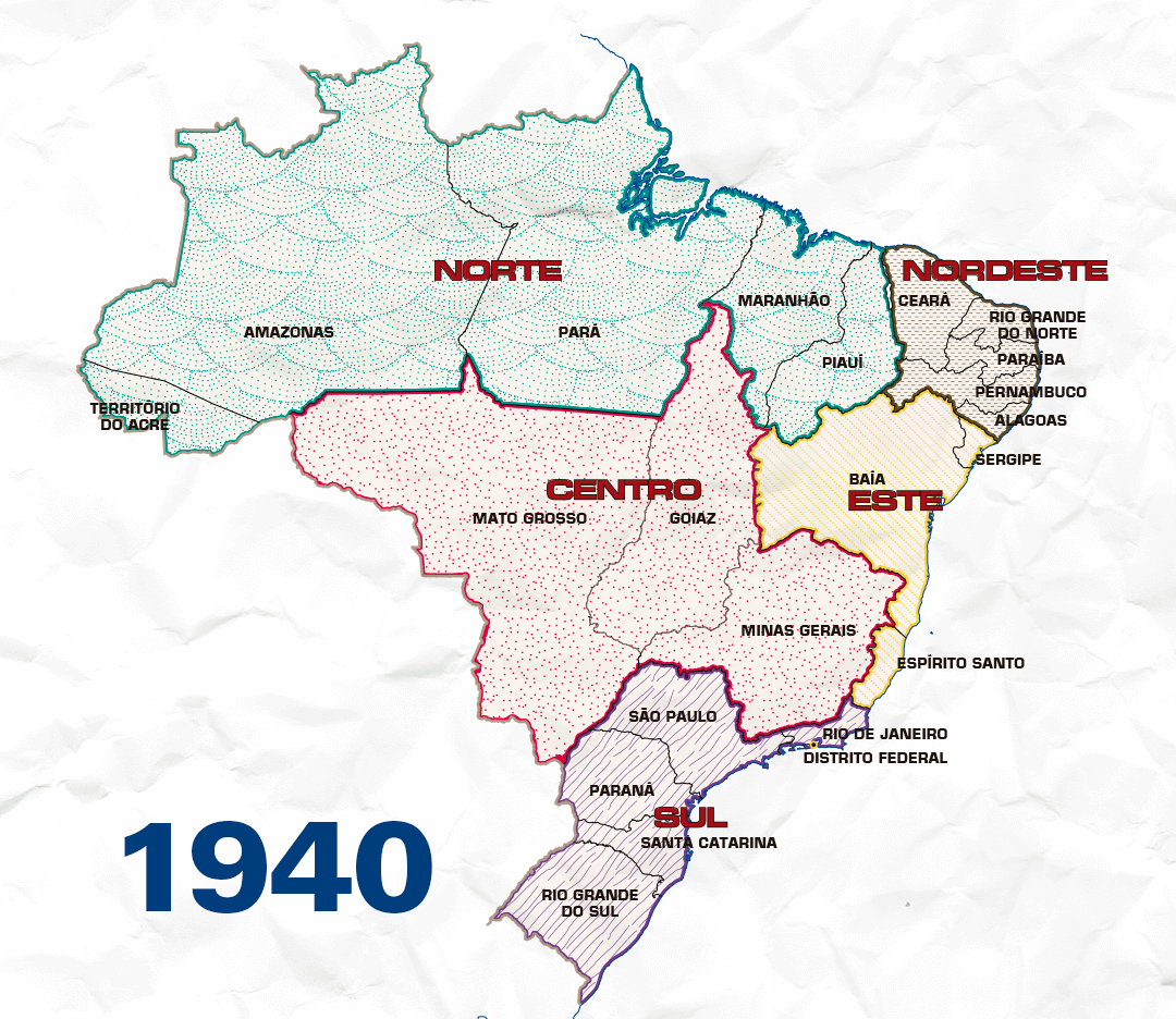 A regionalização do território brasileiro | Mind Map