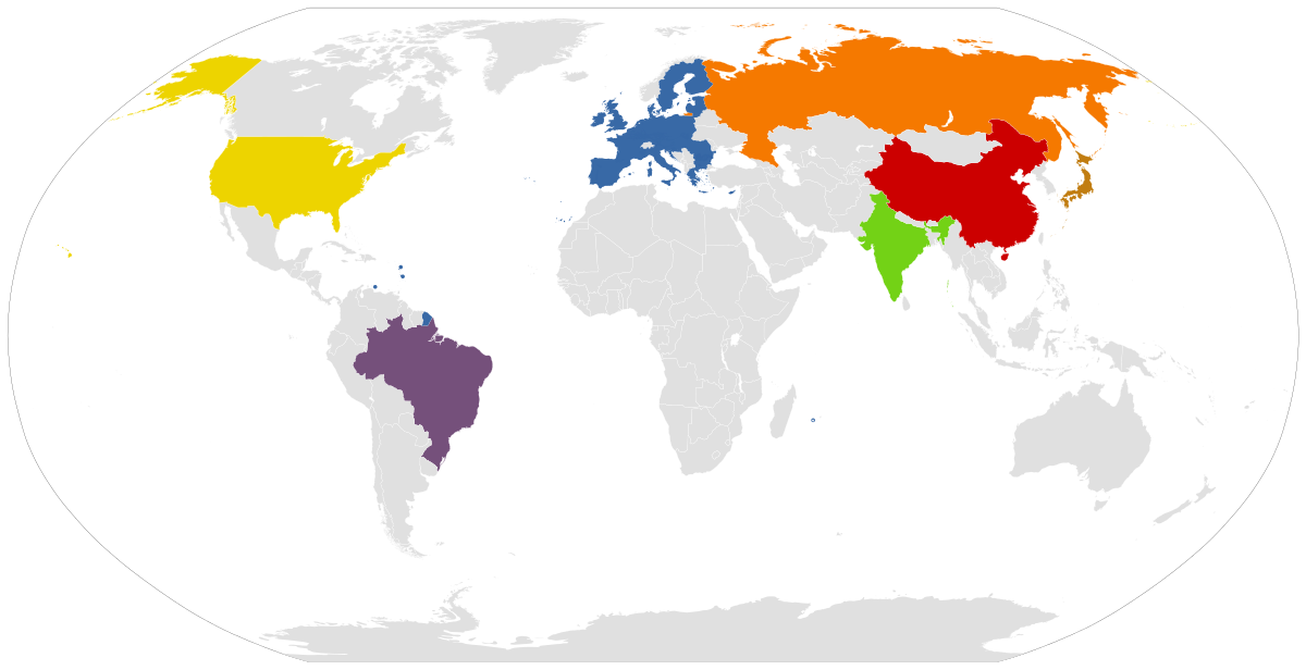 Potencias Mundiales y Emergentes Mind Map