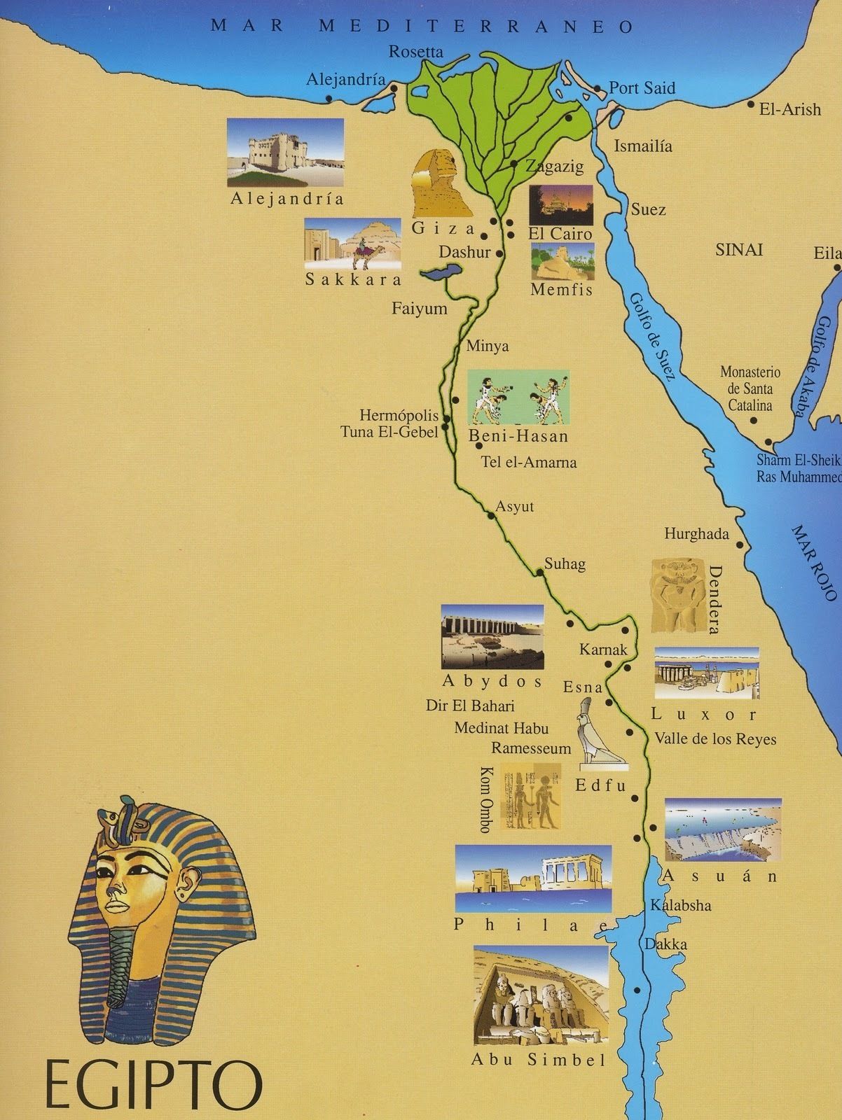 mapa del rio nilo del antiguo egipto