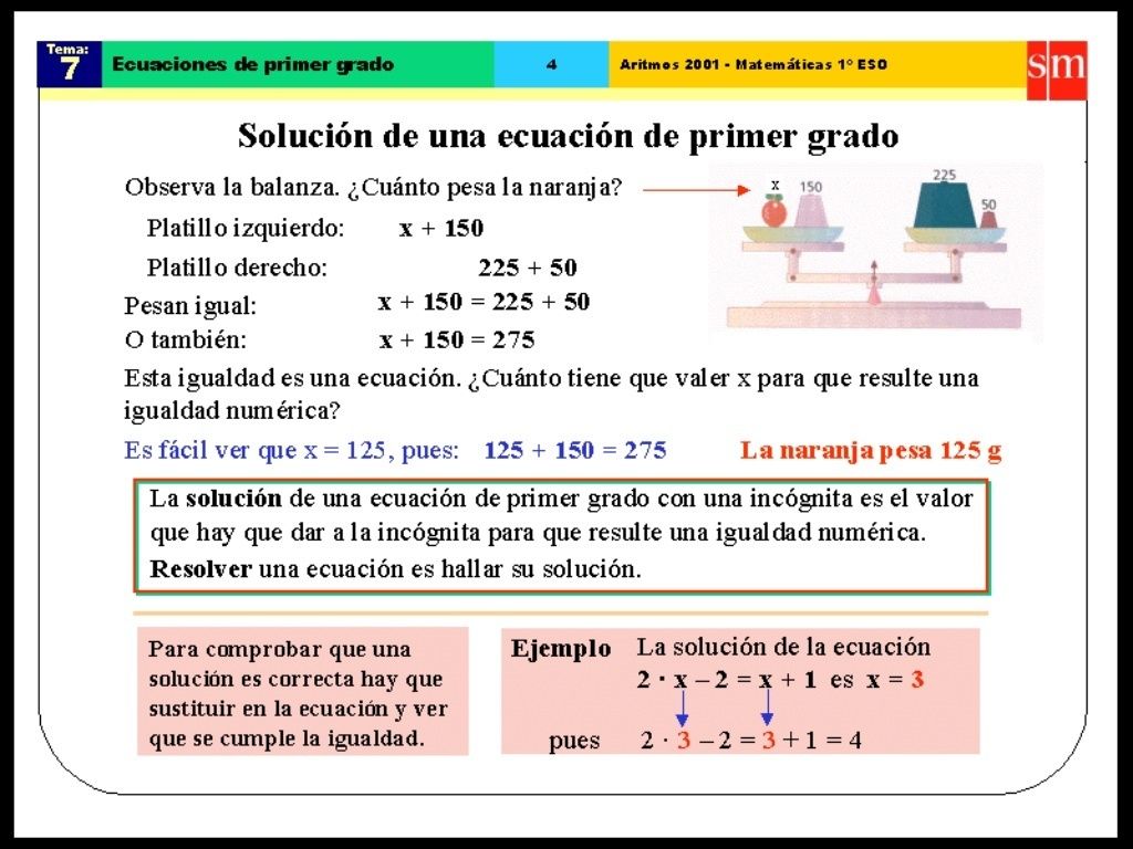 Ecuaciones | Flashcards