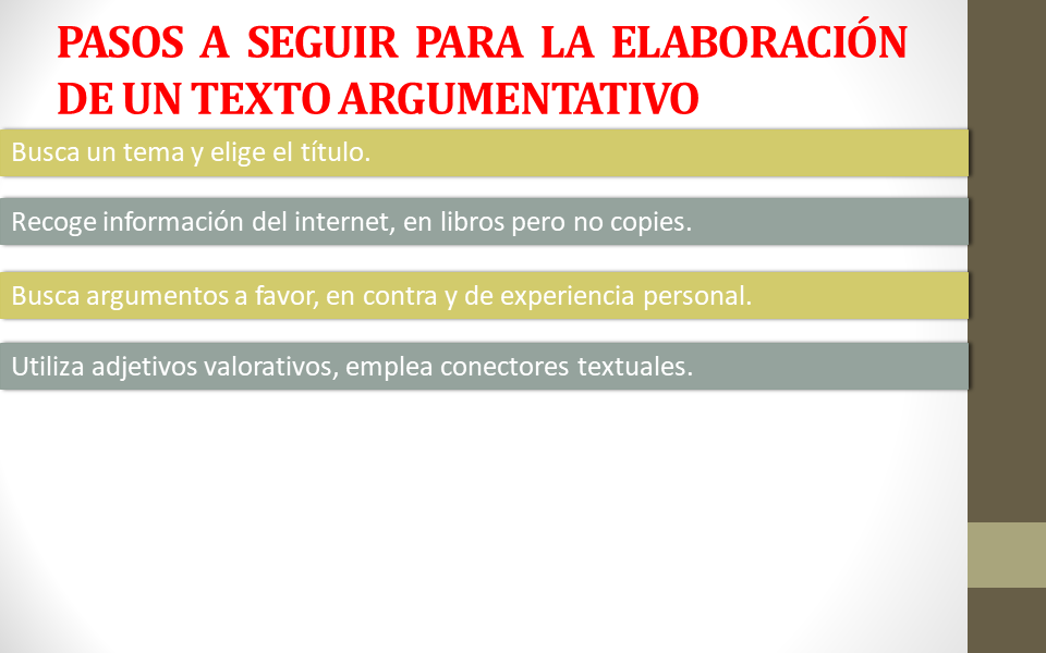 EL TEXTO ARGUMENTATIVO | Flashcards