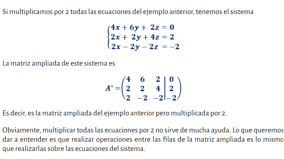 Solución De Un Sistema De Ecuaciones Lineales Por Medio De Eliminación