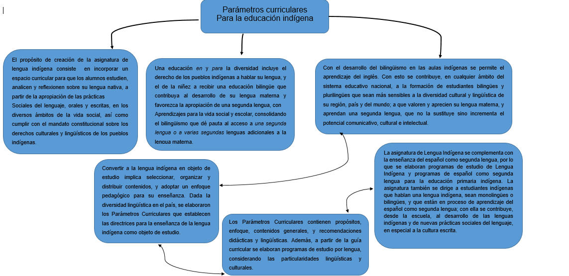 parámetros curriculares para la educación indígena | Mind Map