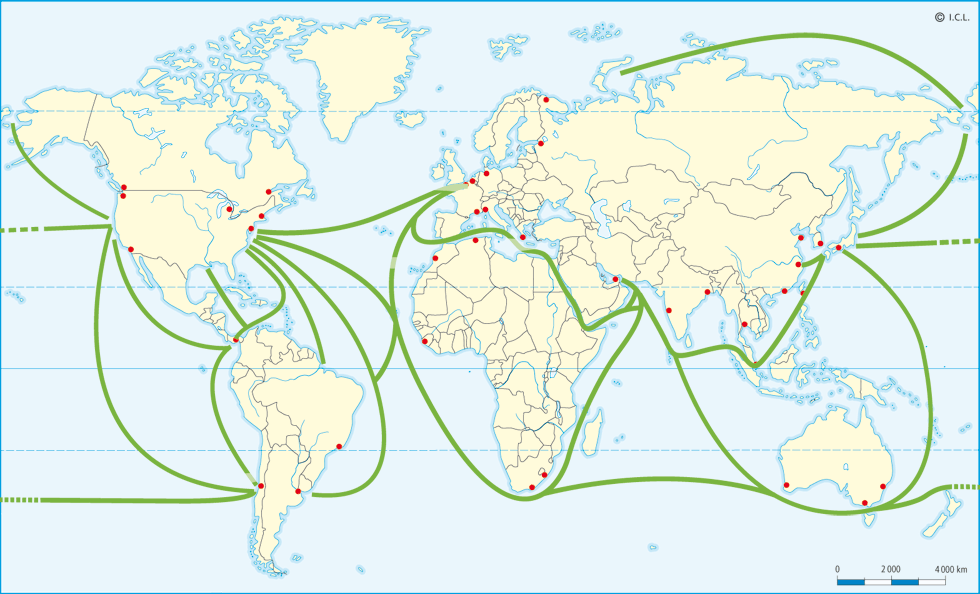 El transpore aéreo y marítimo | Mind Map