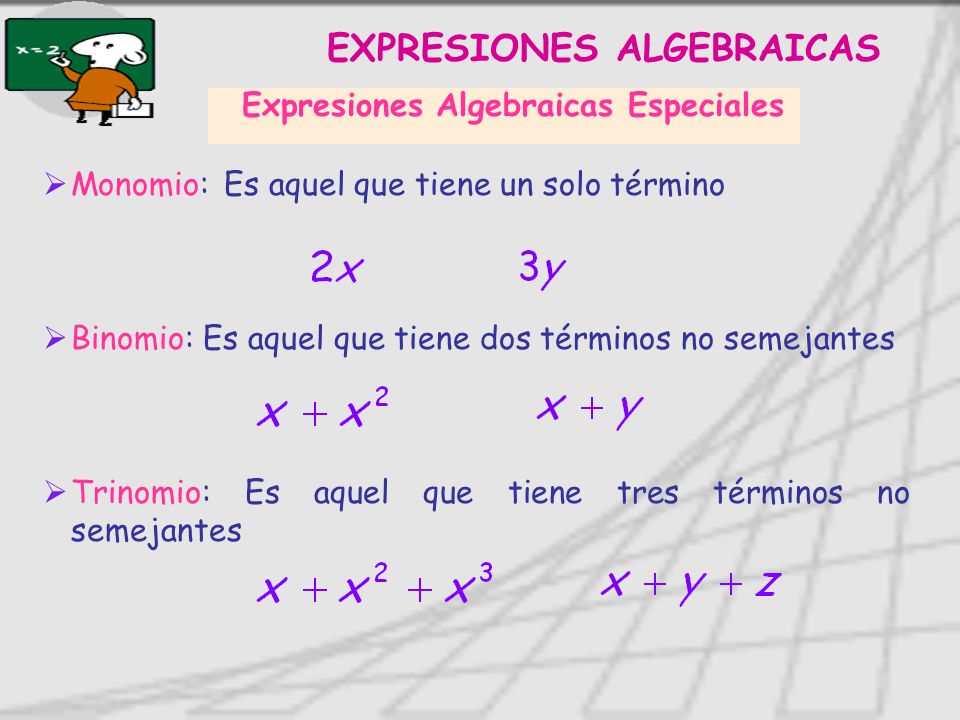 Que Son Las Expresiones Algebraicas