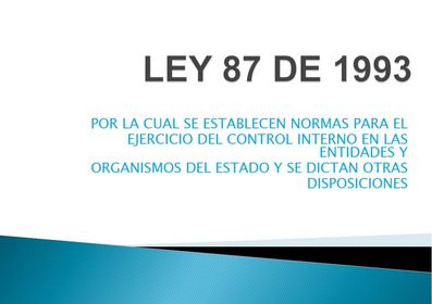 LEY 87 DE 1993